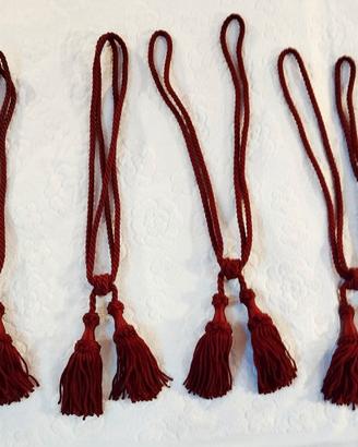 4 Corde per Tende Con Fiocco. Fermatende Bordeaux
