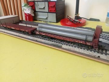 coppia carri merci pianali Rivarossi scala 1:80