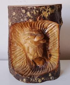 Scultura Sacra Gesù legno Ulivo Artigianale 