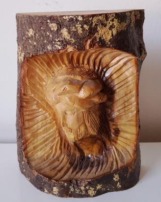 Scultura Sacra Gesù legno Ulivo Artigianale 