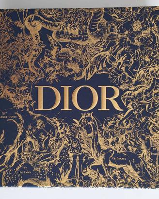 Scatola originale DIOR rigida blu decorata oro