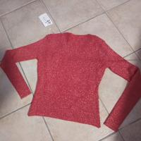 Top rosso con brillantini 