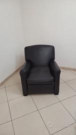 Poltrona Vintage anni 50 in pelle nera