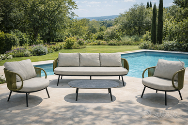 Salotto da Giardino 4 Pezzi Set Arredo Esterno.