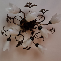 Lampadario bronzo modello fiore