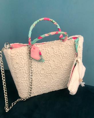 Borsa uncinetto stile rafia
