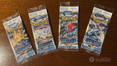 Artset 4 Bustine Pokemon Tempesta Argentata