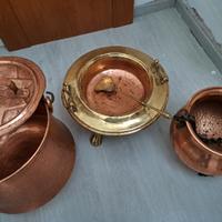 Paiolo-calderone e braciere antico