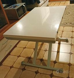 Tavolo Modulabile Laccato Bianco. 