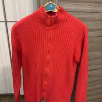 Tommy Hilfiger maglione a collo alto rosso