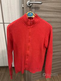 Tommy Hilfiger maglione a collo alto rosso