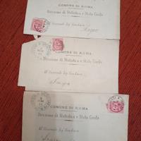 tre buste da lettera del 1881