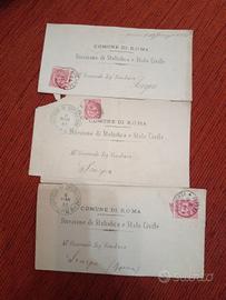 tre buste da lettera del 1881