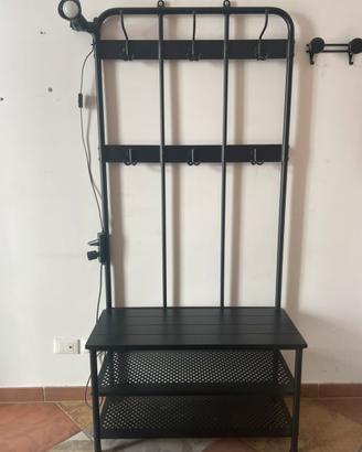 Appendiabiti panca da ingresso ikea con mensole
