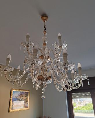 lampadario di cristallo al piombo originale
