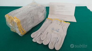 10 paia guanti in cuoio taglia 8