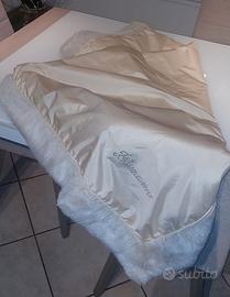 Blumarine Plaid imbottito bordato in pelliccia 