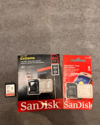 Memorie Esterne 8GB 32GB 64GB