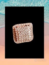 anello " chevalier argento e zirconi 
