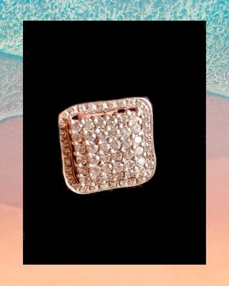 anello " chevalier argento e zirconi 