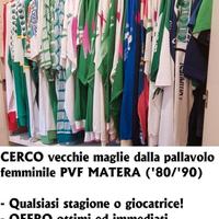 LEGGI! maglie volley PVF MATERA pallavolo '80 '90