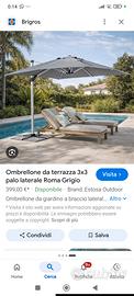 ombrellone da giardino colore egru beige 