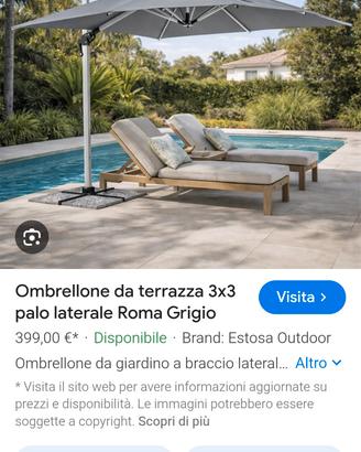 ombrellone da giardino colore egru beige 