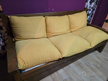 Divano letto in legno