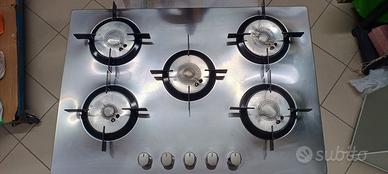 Candy CFX 75 piano cottura Acciaio inox 5 fuochi