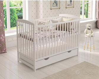 Lettino trasformabile con cassetto