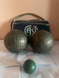 Bocce vintage professionali da Volo con borsa ASI