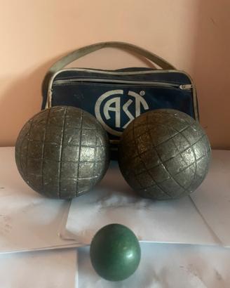 Bocce vintage professionali da Volo con borsa ASI
