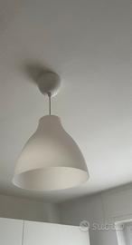 Lampada IKEA a sospensione bianca E27 stile minima