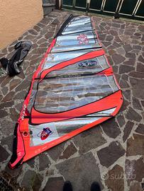 Windsurf completa : 4 Vele, 3 alberi e 2 boma