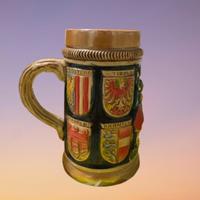 Boccale da birra austriaco in ceramica, con manico