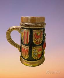 Boccale da birra austriaco in ceramica, con manico
