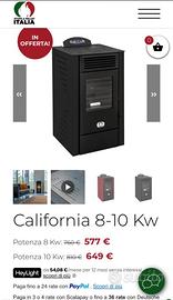 Stufa a pellet 10 kw