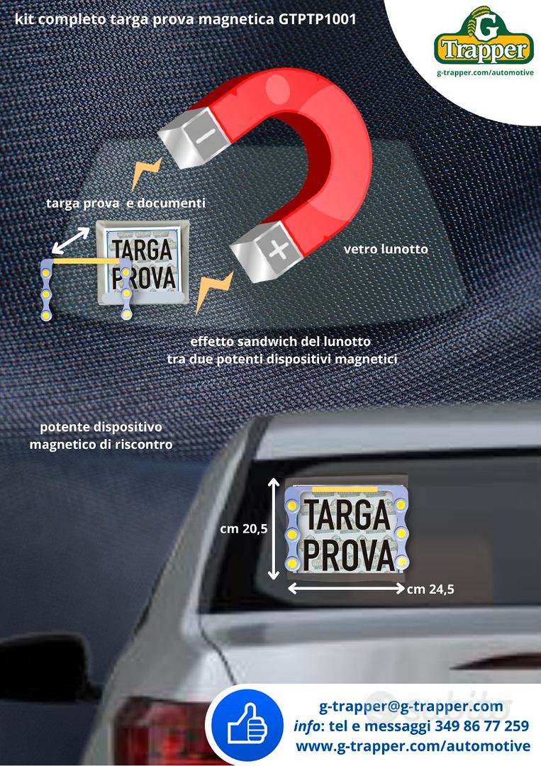Targa prova magnetica kit vetro - Accessori Auto In vendita a Verona