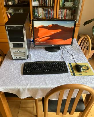 PC fisso completo + monitor Asus +mouse e tastiera