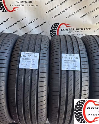 4 PNEUMATICI 215/55 R18 MASTERSTEEL ESTIVE KM0