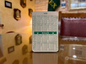 Calendario Rolex Card Vintage 1978-1979