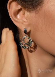 ✨ Orecchini Argento 925 e Diopside Cromo Naturale 