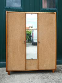 Armadio Guardaroba Vintage con Specchio Centrale