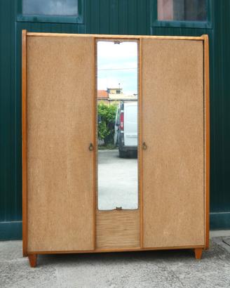 Armadio Guardaroba Vintage con Specchio Centrale
