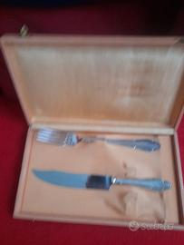 coppia coltello e forchetta per torte