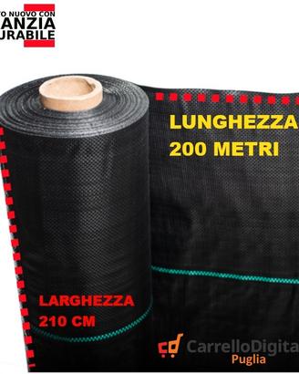 Telo per pacciamatura 210cm x 200m 100gr/mq