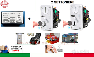 KIT 2 GETTONIERA + MODULO TIMER , PER DOCCIA MARE