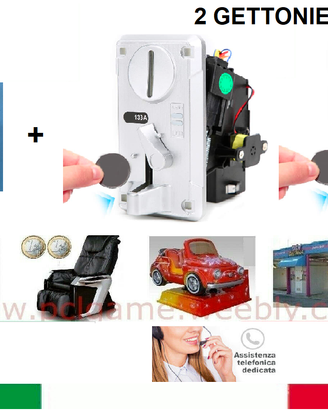 KIT 2 GETTONIERA + MODULO TIMER , PER DOCCIA MARE