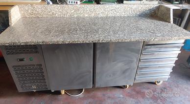 BANCO FRIGO PER PIZZA con PIANO IN MARMO