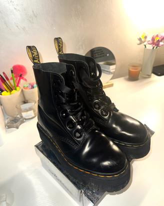 Dr martens Pelle Stivali Platform Molly